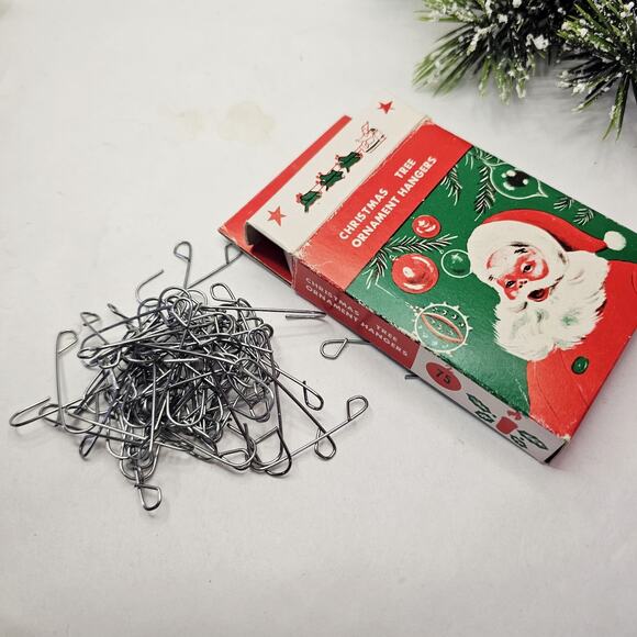 Vintage 1970s TG&Y Christmas Tree Ornament Hangers Hooks Original Box Oklahoma - Picture 6 of 7